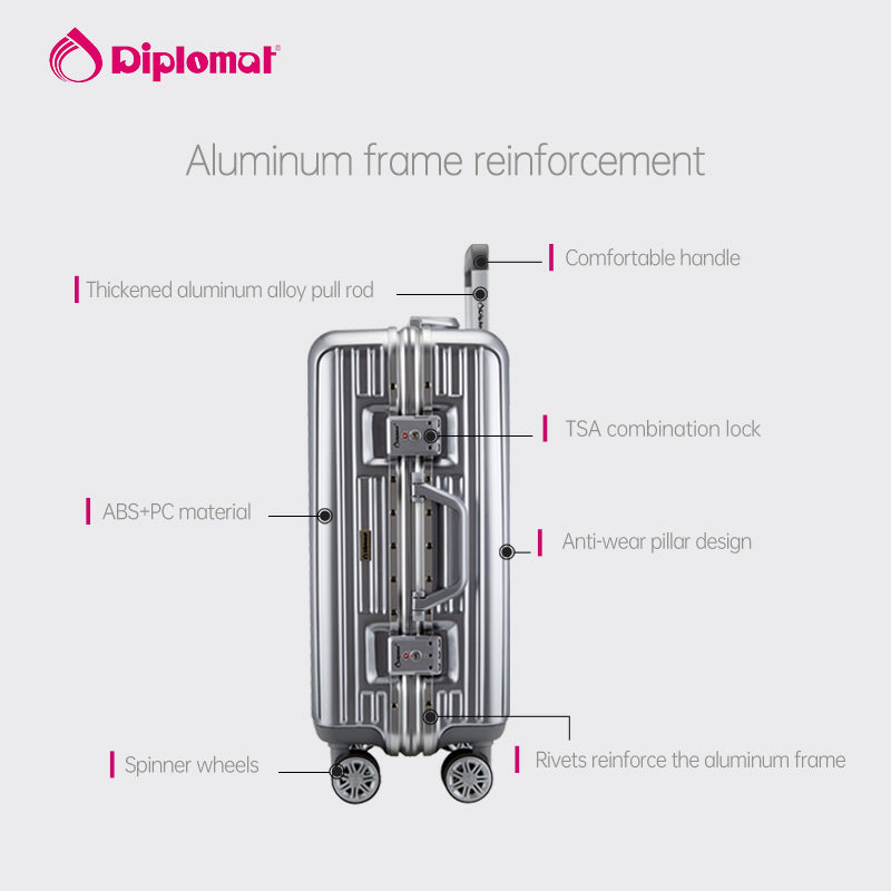 Diplomat TC-910 blue  20” Carry-on & 28" Check-in Luggage